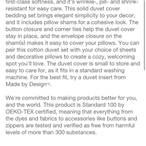 Threshold performance sheet set King size NWT 400 thread count - Picture 5 of 5